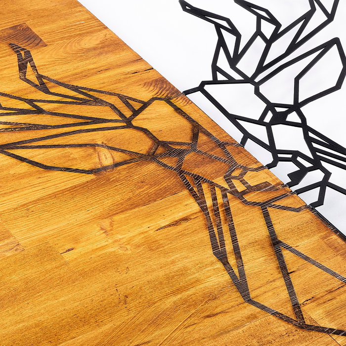 Wallity Deer1 Accesorio Decorativo de Pared de Madera y Metal Wallity Deer1 Accesorio Decorativo de Pared de Madera y Metal